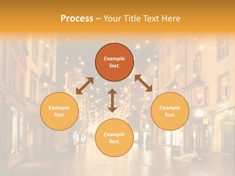 A City Street Filled With Lots Of Lights PowerPoint Template