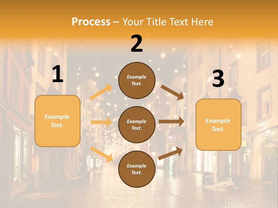 A City Street Filled With Lots Of Lights PowerPoint Template