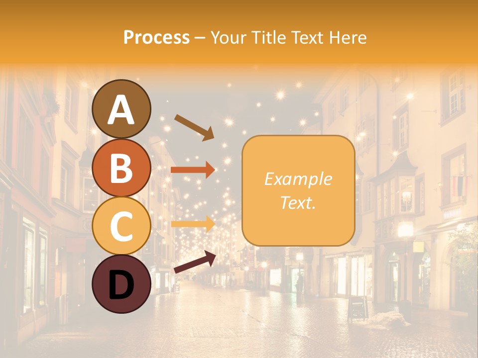 A City Street Filled With Lots Of Lights PowerPoint Template