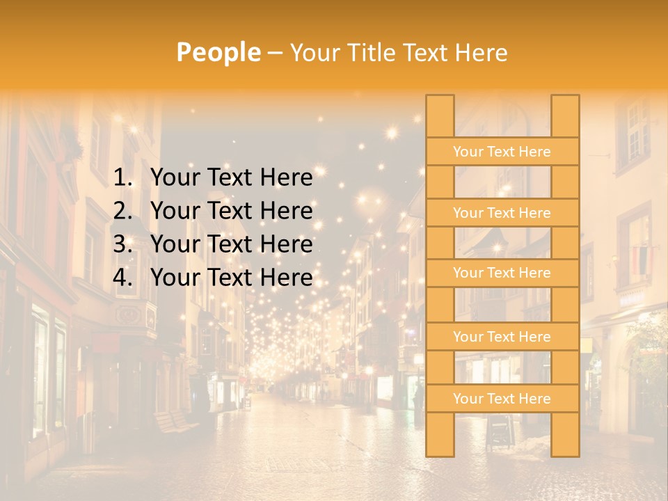 A City Street Filled With Lots Of Lights PowerPoint Template