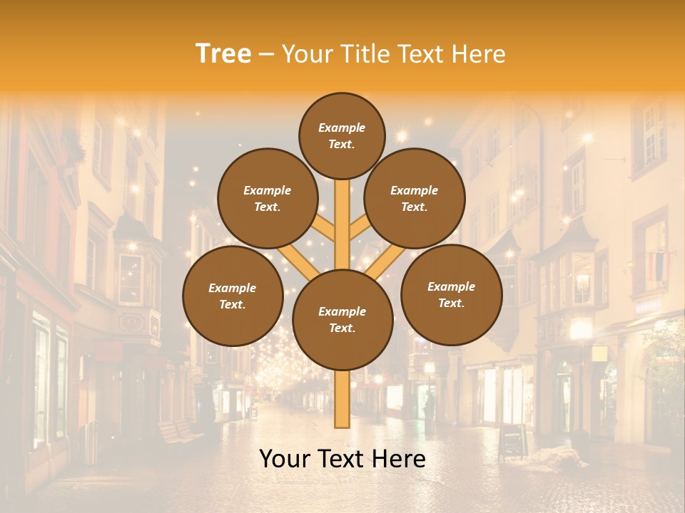 A City Street Filled With Lots Of Lights PowerPoint Template