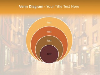 A City Street Filled With Lots Of Lights PowerPoint Template