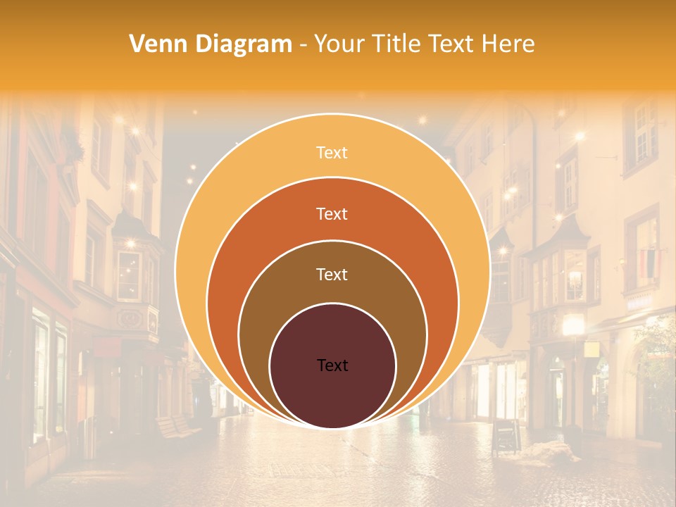 A City Street Filled With Lots Of Lights PowerPoint Template