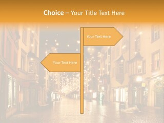 A City Street Filled With Lots Of Lights PowerPoint Template