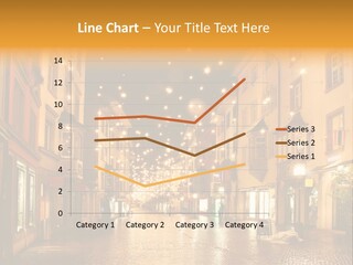 A City Street Filled With Lots Of Lights PowerPoint Template