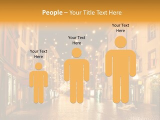 A City Street Filled With Lots Of Lights PowerPoint Template