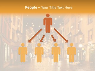A City Street Filled With Lots Of Lights PowerPoint Template