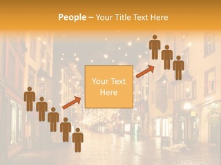 A City Street Filled With Lots Of Lights PowerPoint Template
