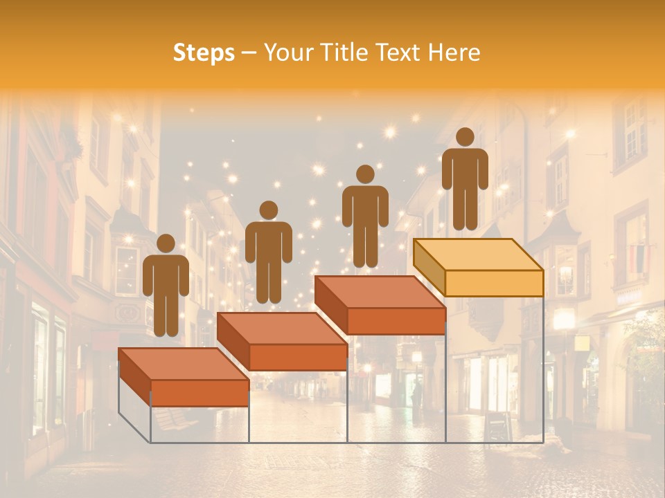 A City Street Filled With Lots Of Lights PowerPoint Template