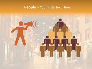 A City Street Filled With Lots Of Lights PowerPoint Template