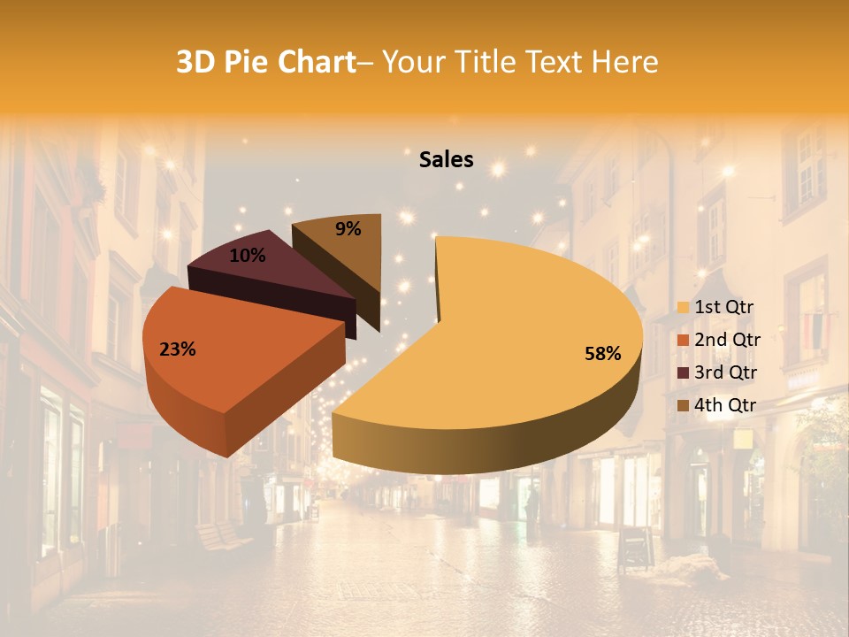 A City Street Filled With Lots Of Lights PowerPoint Template