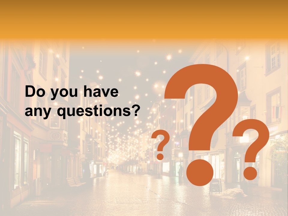 A City Street Filled With Lots Of Lights PowerPoint Template