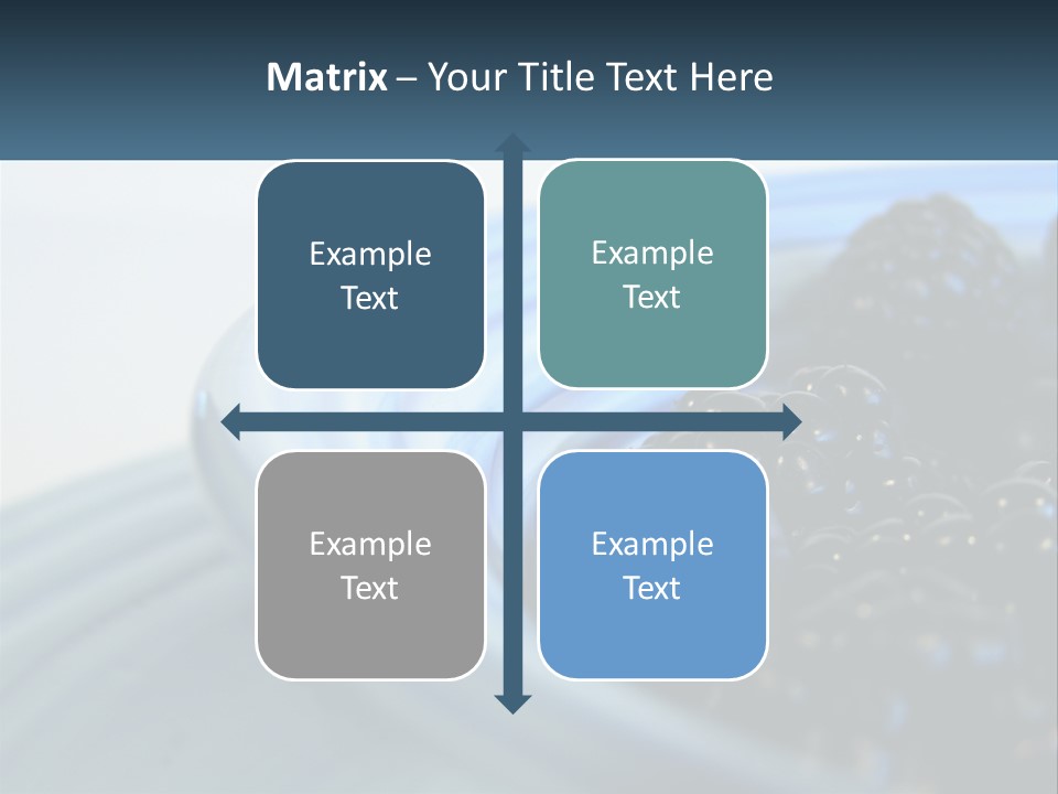 A Blue Bowl Filled With Blackberries On Top Of A Table PowerPoint Template