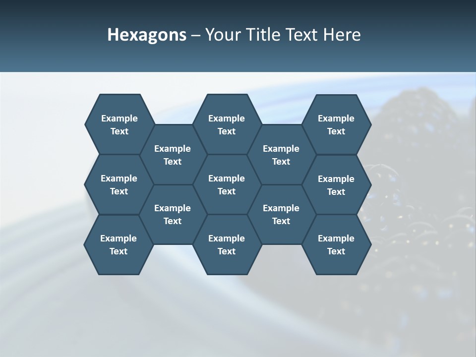 A Blue Bowl Filled With Blackberries On Top Of A Table PowerPoint Template