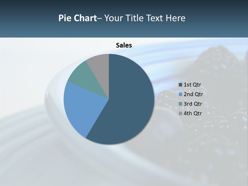 A Blue Bowl Filled With Blackberries On Top Of A Table PowerPoint Template