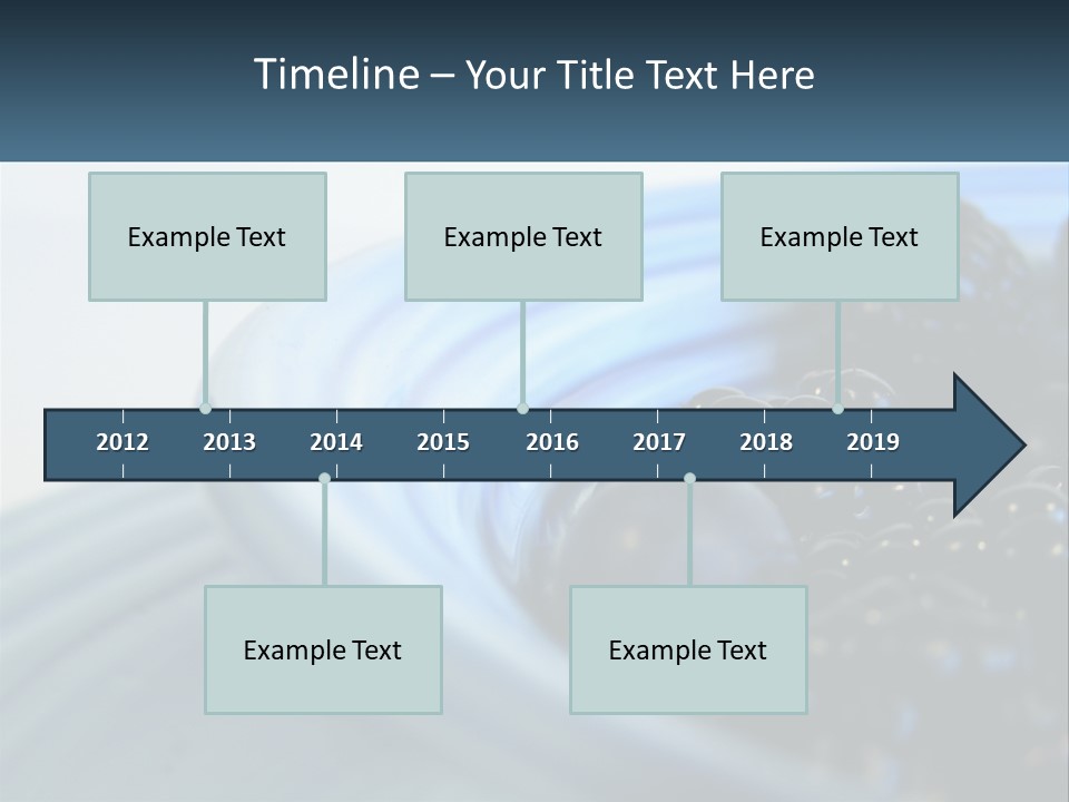 A Blue Bowl Filled With Blackberries On Top Of A Table PowerPoint Template