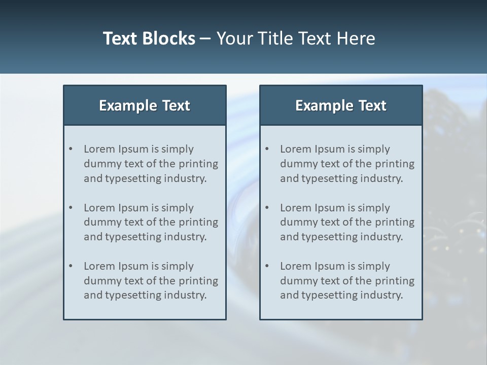 A Blue Bowl Filled With Blackberries On Top Of A Table PowerPoint Template