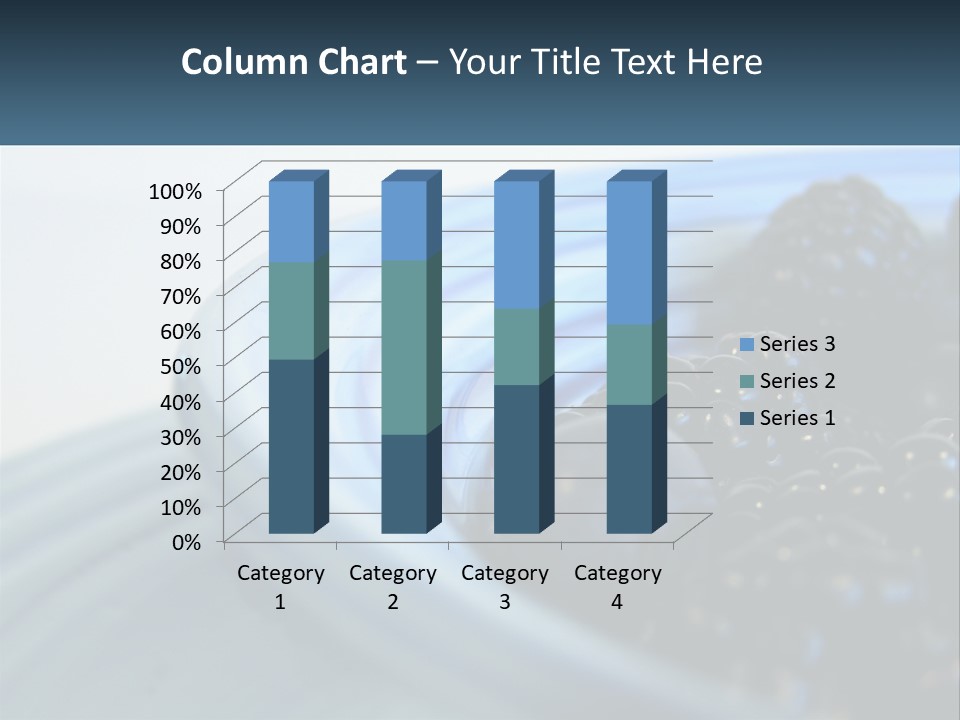 A Blue Bowl Filled With Blackberries On Top Of A Table PowerPoint Template
