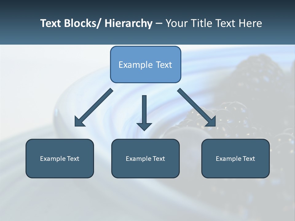A Blue Bowl Filled With Blackberries On Top Of A Table PowerPoint Template