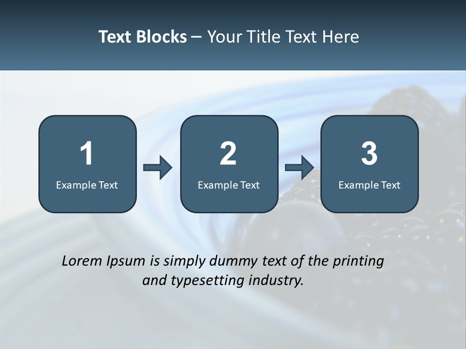 A Blue Bowl Filled With Blackberries On Top Of A Table PowerPoint Template