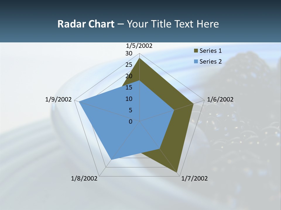 A Blue Bowl Filled With Blackberries On Top Of A Table PowerPoint Template