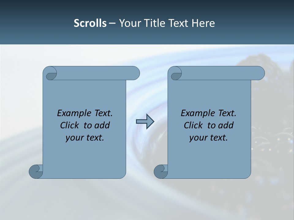 A Blue Bowl Filled With Blackberries On Top Of A Table PowerPoint Template