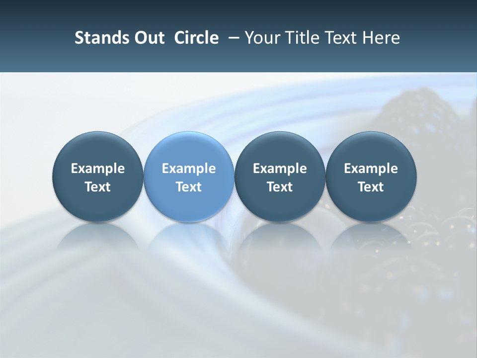 A Blue Bowl Filled With Blackberries On Top Of A Table PowerPoint Template