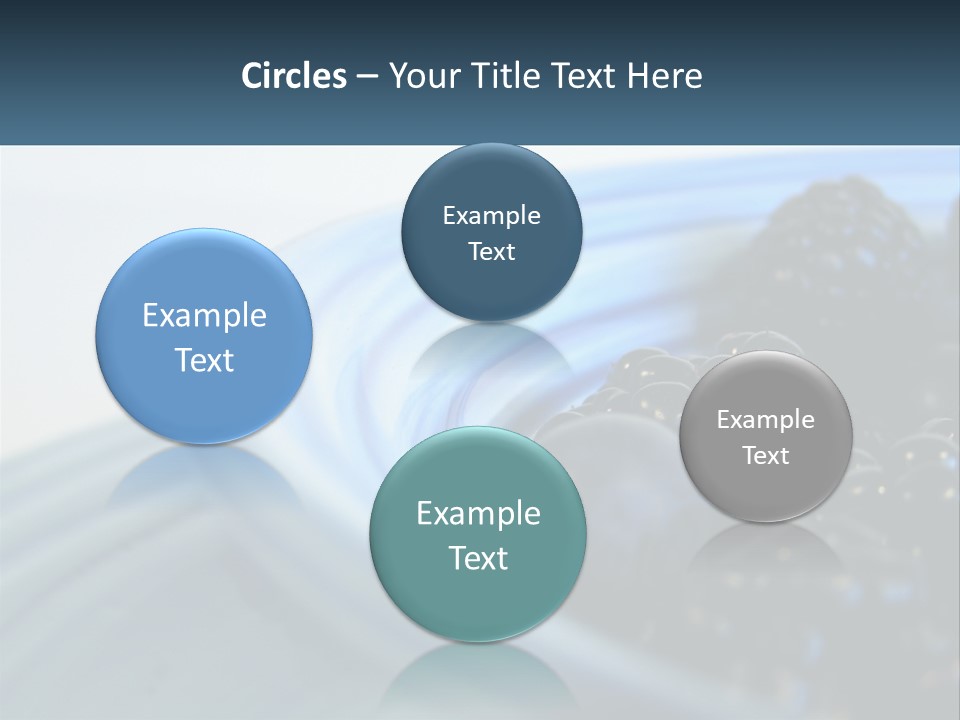 A Blue Bowl Filled With Blackberries On Top Of A Table PowerPoint Template