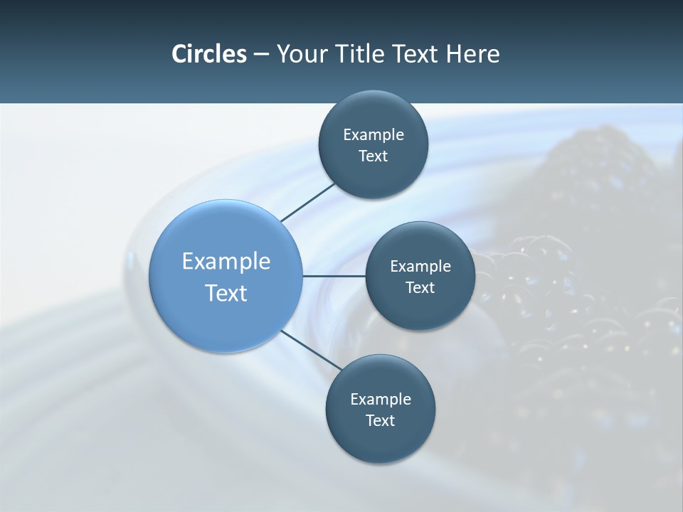 A Blue Bowl Filled With Blackberries On Top Of A Table PowerPoint Template