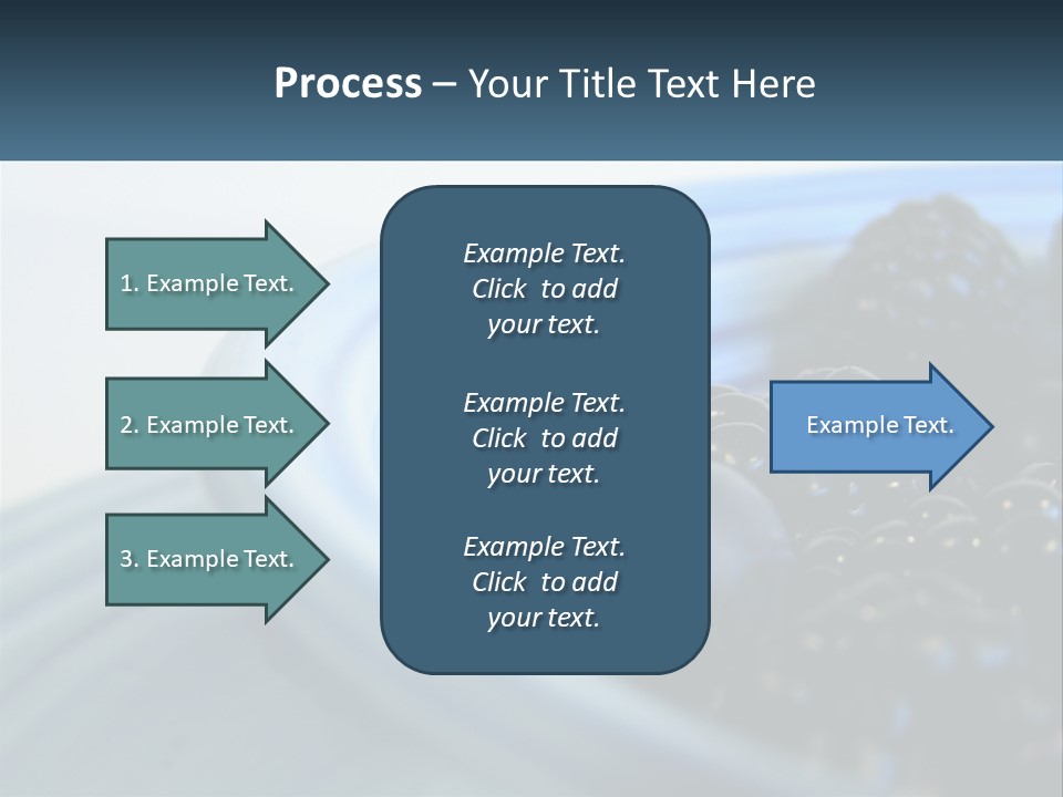 A Blue Bowl Filled With Blackberries On Top Of A Table PowerPoint Template
