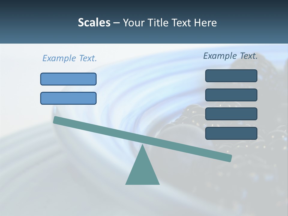 A Blue Bowl Filled With Blackberries On Top Of A Table PowerPoint Template