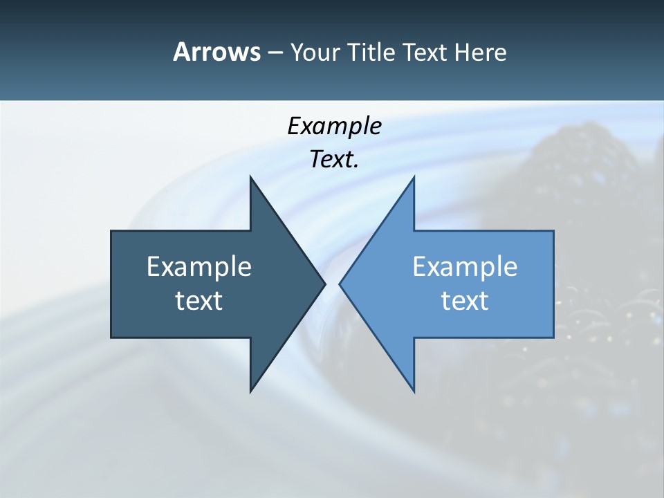 A Blue Bowl Filled With Blackberries On Top Of A Table PowerPoint Template