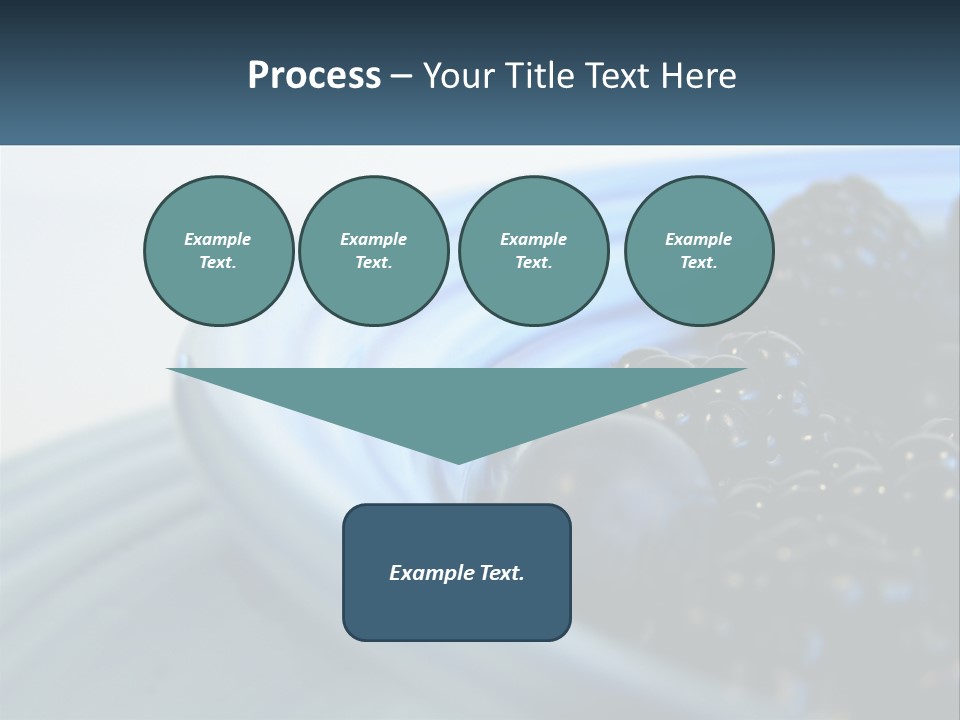 A Blue Bowl Filled With Blackberries On Top Of A Table PowerPoint Template