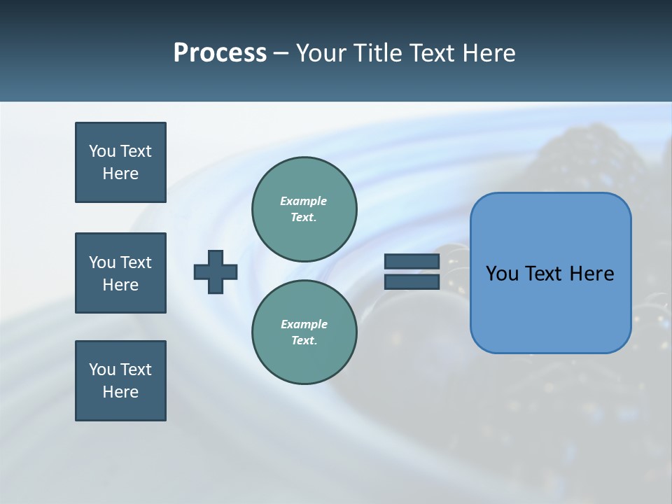 A Blue Bowl Filled With Blackberries On Top Of A Table PowerPoint Template