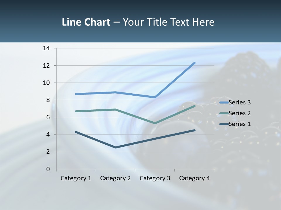 A Blue Bowl Filled With Blackberries On Top Of A Table PowerPoint Template