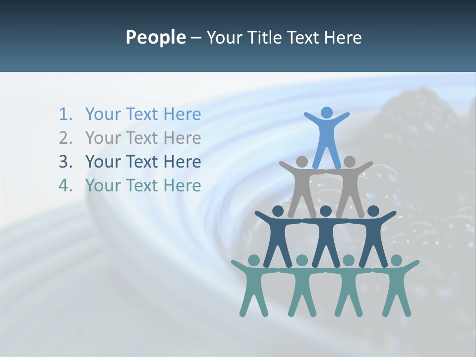 A Blue Bowl Filled With Blackberries On Top Of A Table PowerPoint Template