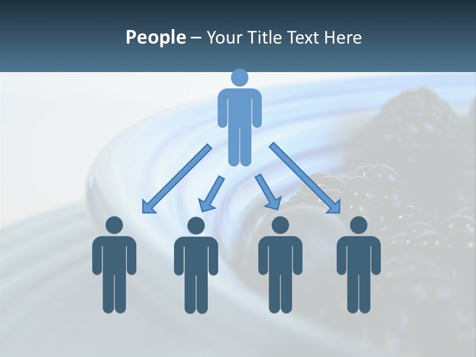 A Blue Bowl Filled With Blackberries On Top Of A Table PowerPoint Template