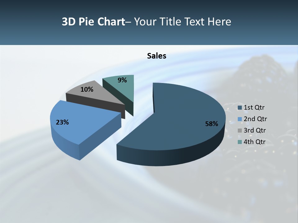 A Blue Bowl Filled With Blackberries On Top Of A Table PowerPoint Template