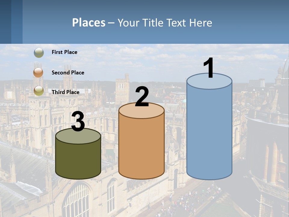 An Aerial View Of A Large Building With A Sky Background PowerPoint Template