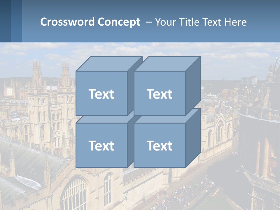 An Aerial View Of A Large Building With A Sky Background PowerPoint Template