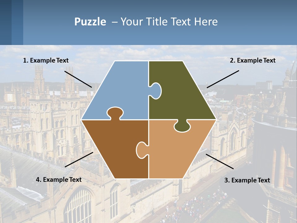 An Aerial View Of A Large Building With A Sky Background PowerPoint Template