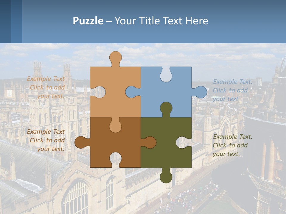 An Aerial View Of A Large Building With A Sky Background PowerPoint Template