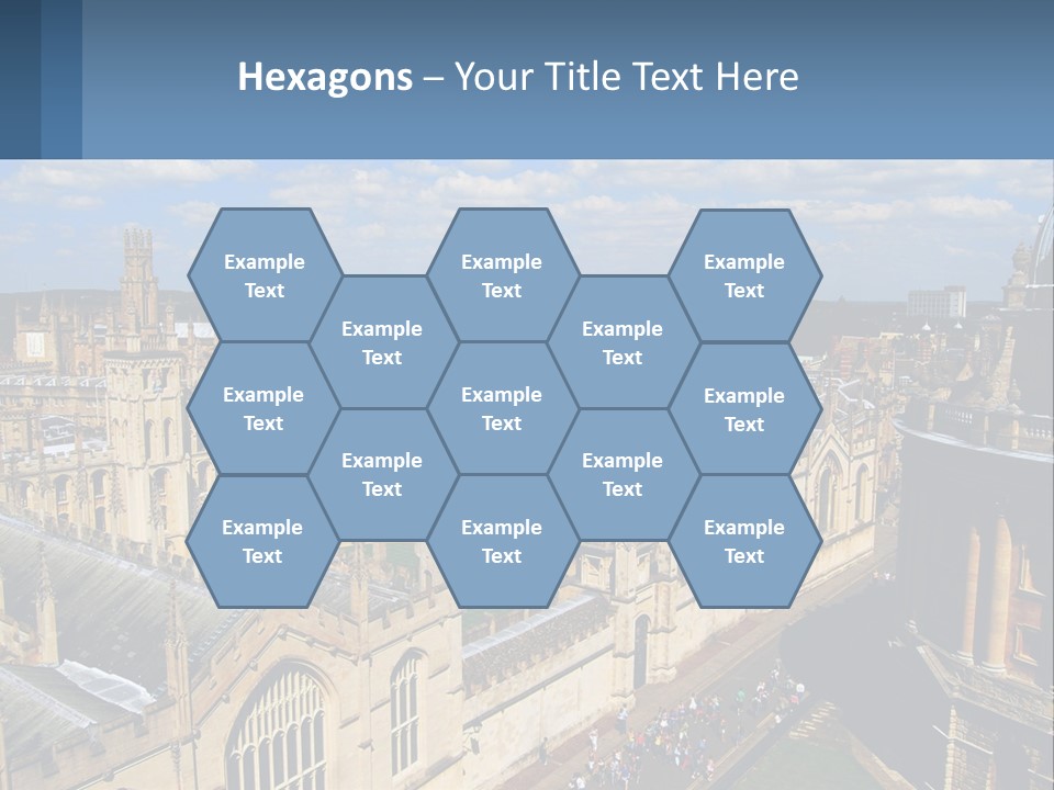 An Aerial View Of A Large Building With A Sky Background PowerPoint Template