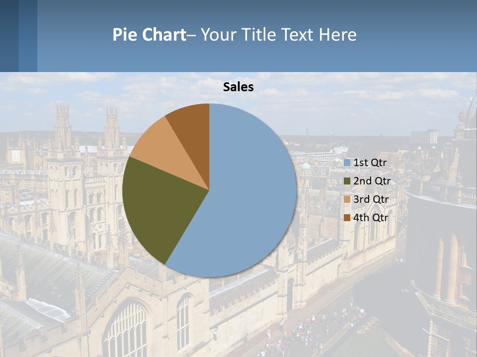 An Aerial View Of A Large Building With A Sky Background PowerPoint Template