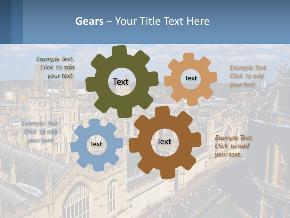 An Aerial View Of A Large Building With A Sky Background PowerPoint Template