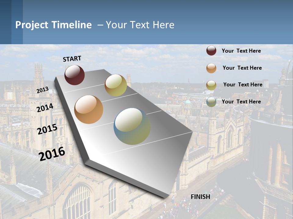An Aerial View Of A Large Building With A Sky Background PowerPoint Template