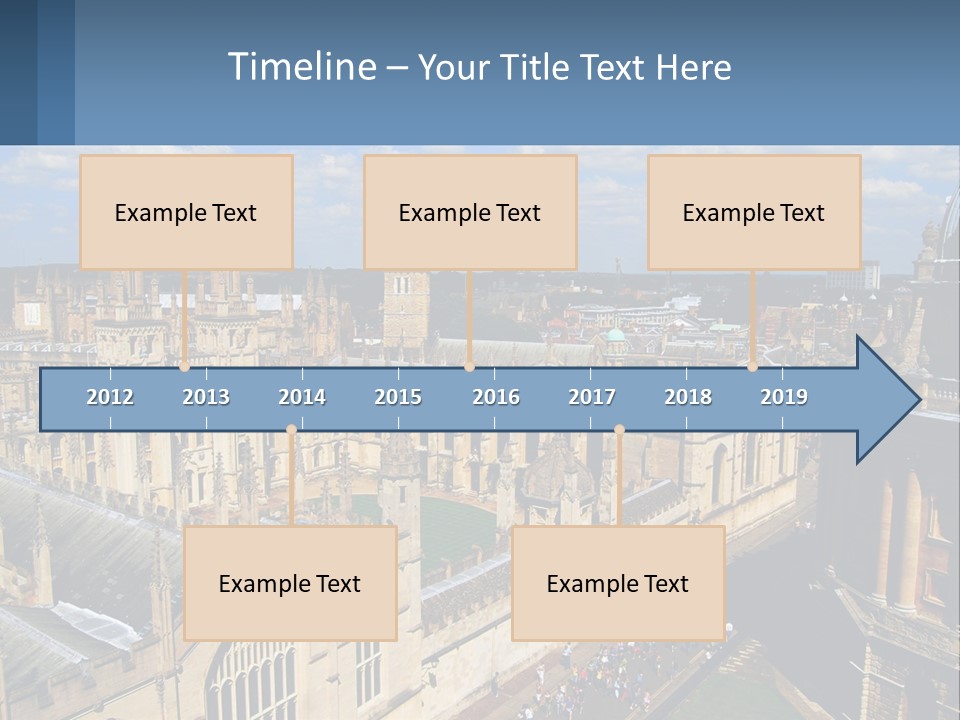 An Aerial View Of A Large Building With A Sky Background PowerPoint Template