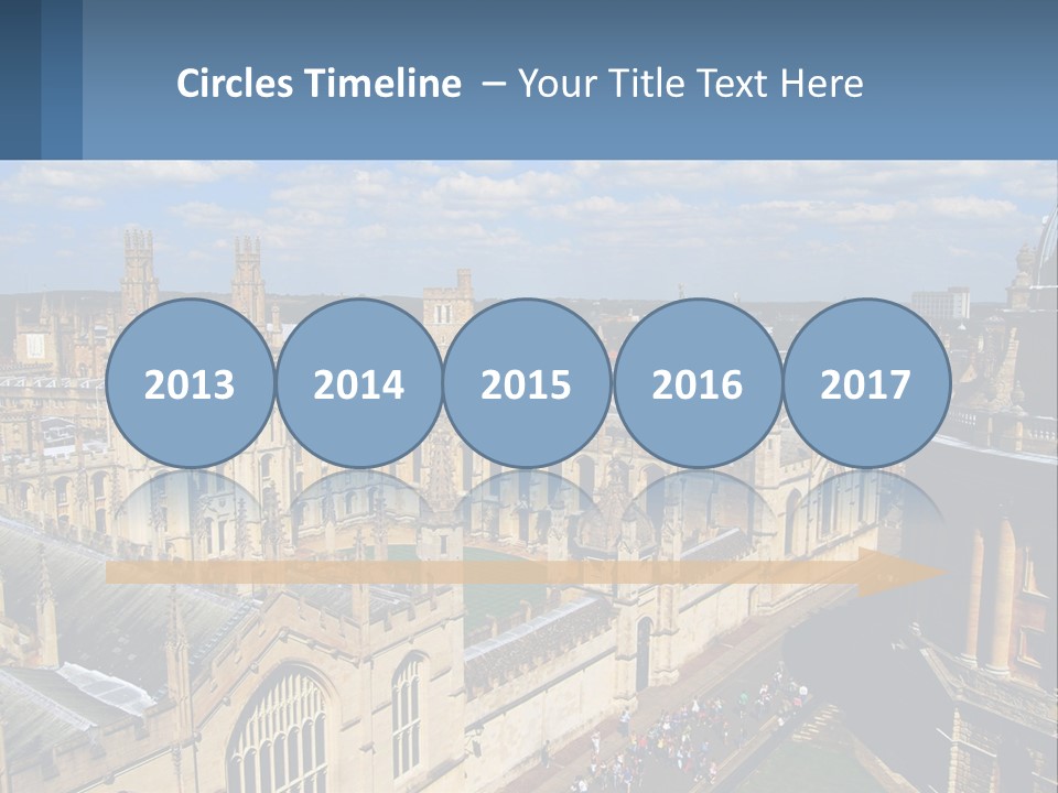 An Aerial View Of A Large Building With A Sky Background PowerPoint Template