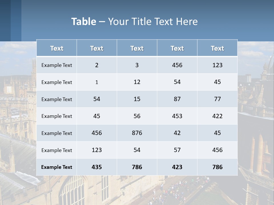 An Aerial View Of A Large Building With A Sky Background PowerPoint Template