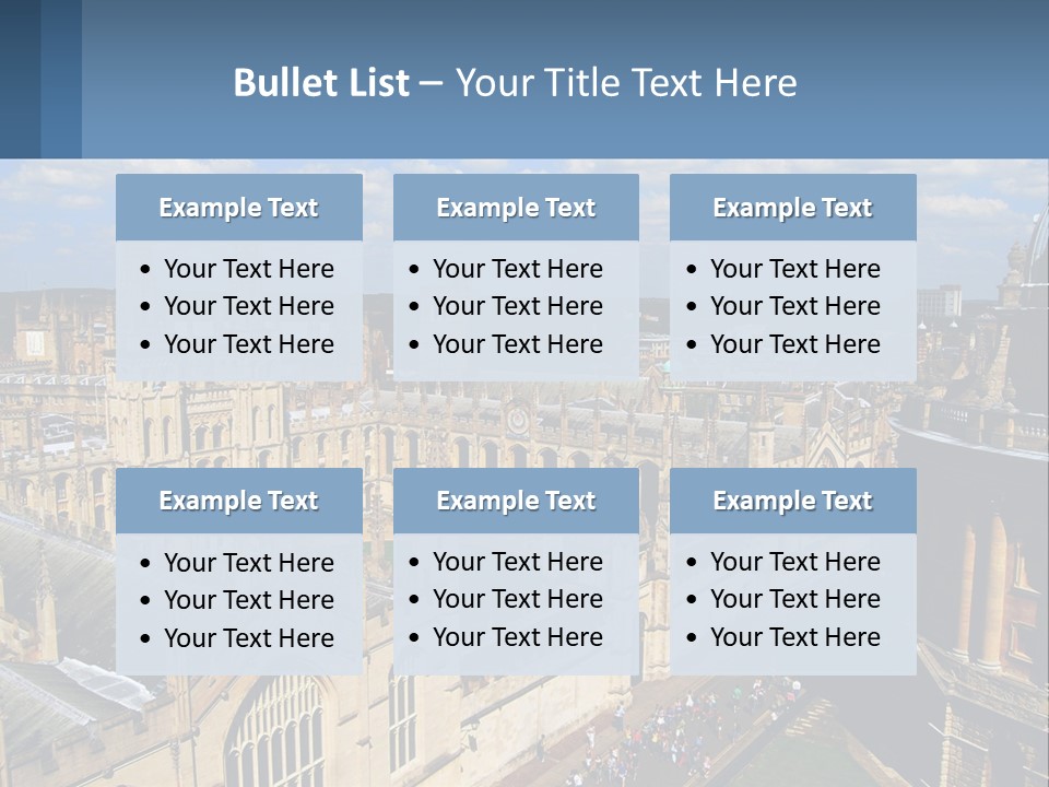 An Aerial View Of A Large Building With A Sky Background PowerPoint Template
